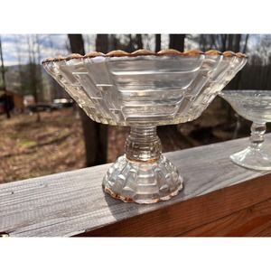 Louisa Basketweave Pedestal Compote Bowl